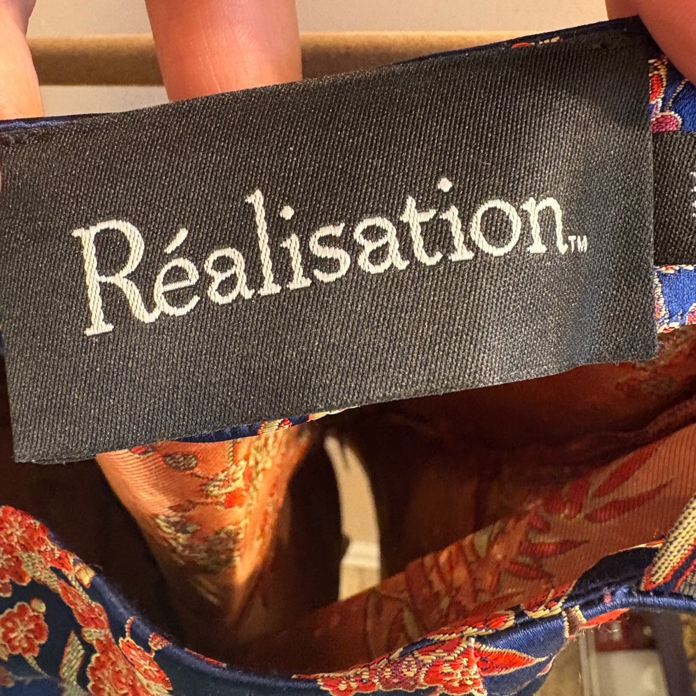 NWOT Realisation Par The Emilie Silk Mini Dress in Shanghai Nights Women’s XS - Picture 11 of 16